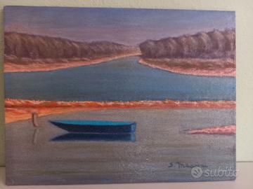 Quadri a olio  18x24 anno 1972 lotto  2 pezzi