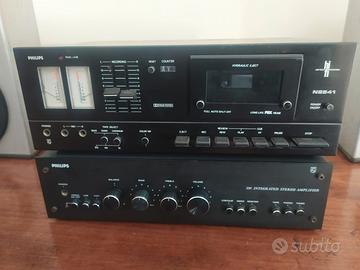 Philips ab591 + piastra deck n2541 vintage