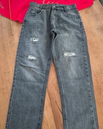 jeans grigi ragazzo h 152 cm