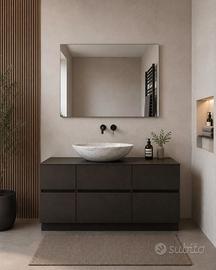 Mobile bagno spatolato antracite