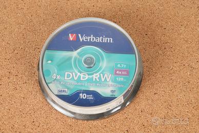 10 DVD riscrivibili VERBATIM