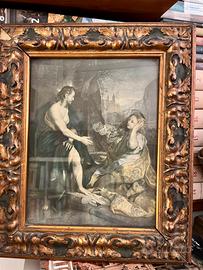 Stampa antica con cornice. Da Federico Barocci