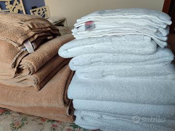 6 set asciugamani spugna NUOVI