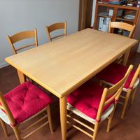 Tavolo allungabile con 6 sedie
