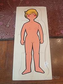 puzzle in legno del corpo umano 