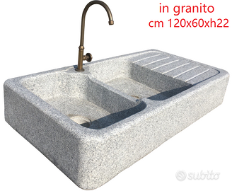 Lavello lavandino in pietra granito 120cm