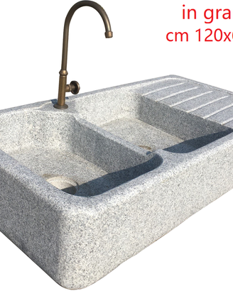 Lavello lavandino in pietra granito 120cm