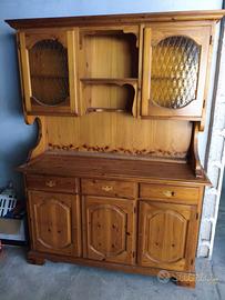credenza in stile rustico in pino massiccio