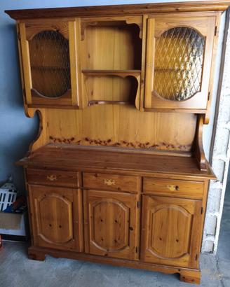 credenza in stile rustico in pino massiccio