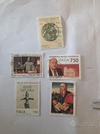 5 francobolli italiani usati del 1994