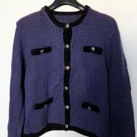 Cardigan vintage donna di lana fatto a mano