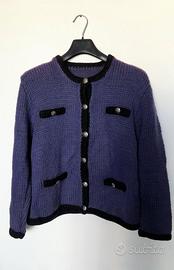 Cardigan vintage donna di lana fatto a mano