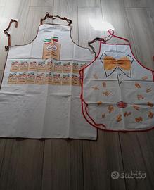 2 grembiuli da cucina vintage in cotone nuovi