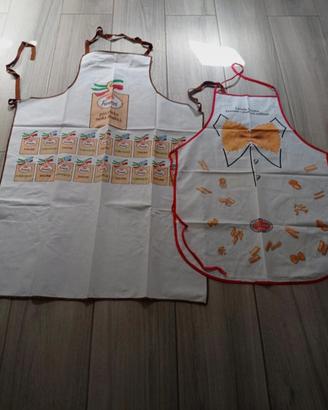 2 grembiuli da cucina vintage in cotone nuovi