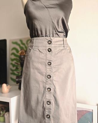 Gonna a tubino Marella  cotone stretch  beige tg L