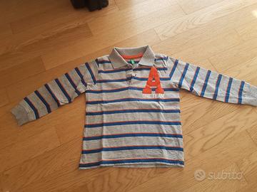 Maglia polo bambino benetton XXS 3-4 anni nuova