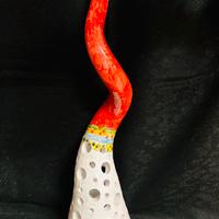 Grande Corno Arte in terracotta ceramica Vietri