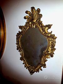 vecchio specchio cornice legno !!!