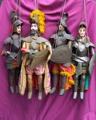 lotto di 4 pupi siciliani di scuola catanese 