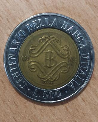 500 lire centenario banca d'italia
