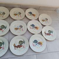 Servizio Pesce Porcellana R.F. 12 Pezzi - Vintage