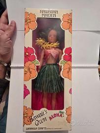 Bambola Vintage Hawaiian Maiden Con Scatola