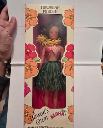 Bambola Vintage Hawaiian Maiden Con Scatola