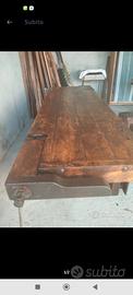 tavolo restaurato ... antico banco falegname 