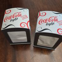 2 Portatovaglioli da bar della coca cola light 