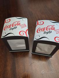 2 Portatovaglioli da bar della coca cola light 