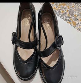 scarpe donna nere Clark tacco cm 6