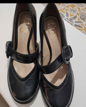 scarpe donna nere Clark tacco cm 6