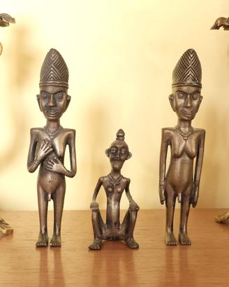 Sculture Africane Ere Ibeji Nigeria anni 50 bronzo