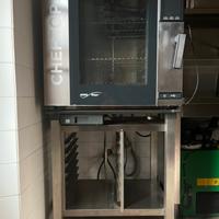FORNO UNOX CHEFTOP E SUPPORTO PORTATEGLIE.