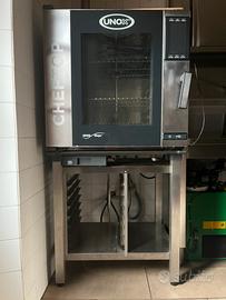 FORNO UNOX CHEFTOP E SUPPORTO PORTATEGLIE.