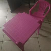 Tavolo e sedia per bambini 