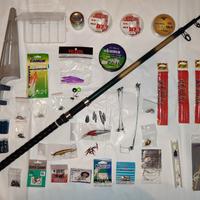 lotto pesca con canna 3 metri 