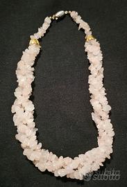 collana quarzo rosa vintage