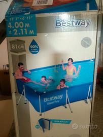 Piscina 4x2,1mt con pompa e filtro a sabbia