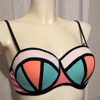 Bikini top - Rosa e Verde Acqua