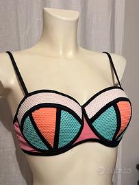 Bikini top - Rosa e Verde Acqua