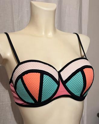 Bikini top - Rosa e Verde Acqua
