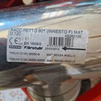 raccordo a T inox per canna fumaria 