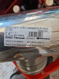 raccordo a T inox per canna fumaria 