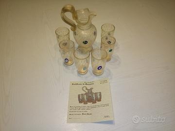 Brocca in vetro di Murano del maestro Alberto Donà