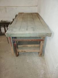 Banco da lavoro da falegname con doppia morsa