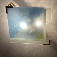 Plafoniera-lampadario da soffito  in vetro