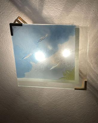 Plafoniera-lampadario da soffito  in vetro