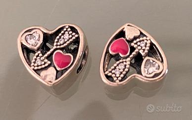 PANDORA COPPIA CHARM CUORI