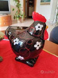 portaovetti forma di gallina con testa staccabile